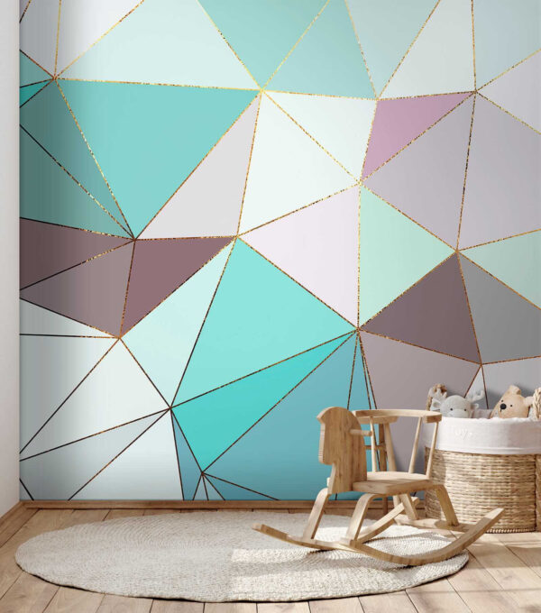 Mosaico geométrico abstracto en tonos pastel Mosaico geométrico abstracto en tonos pastel