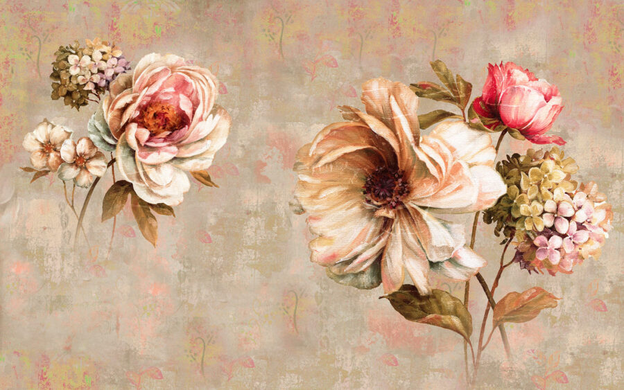 Delicadas flores en tonos suaves