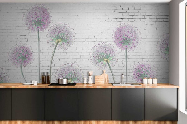 Pintura de flores moradas Pintura de flores moradas
