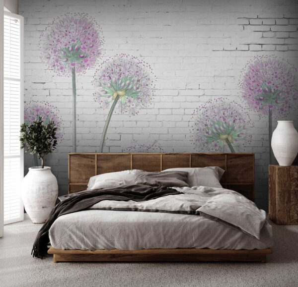 Pintura de flores moradas Pintura de flores moradas