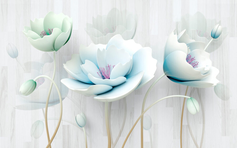 Delicadas flores en tonos suaves