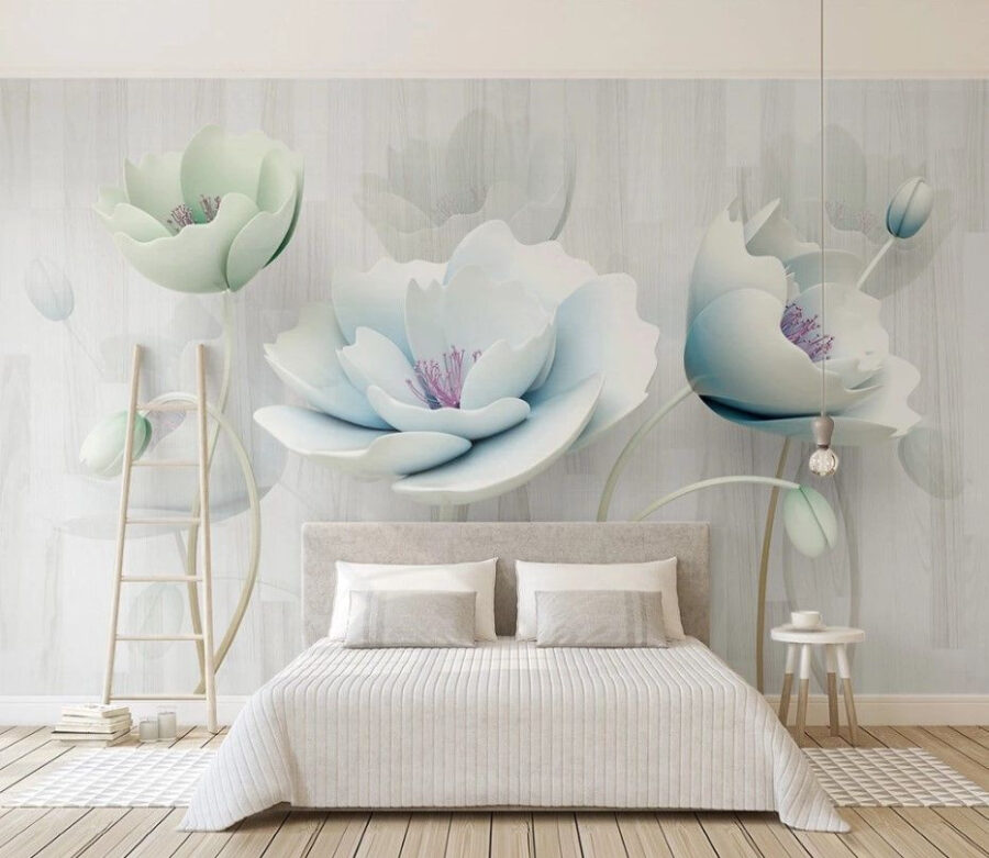 Delicadas flores en tonos suaves