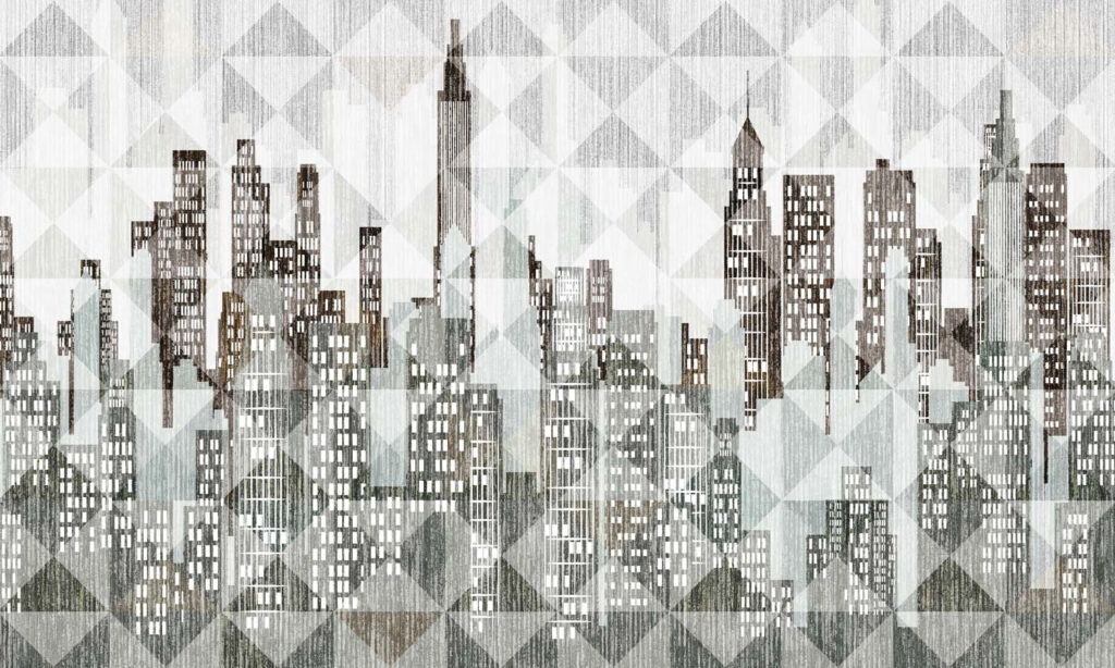 City skyline with many windows City skyline with many windows