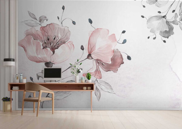 Delicado diseño floral en acuarela. Delicado diseño floral en acuarela.