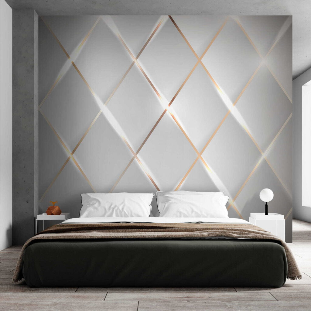 Shimmering light on sleek tiles