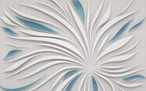Diseño blanco y azul sobre una superficie gris Diseño blanco y azul sobre una superficie gris