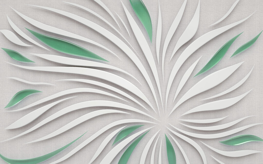 Un diseño blanco y verde Un diseño blanco y verde