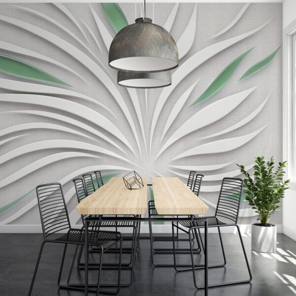 Un diseño blanco y verde Un diseño blanco y verde