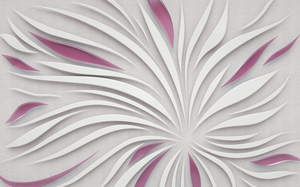 Un diseño blanco y morado Un diseño blanco y morado