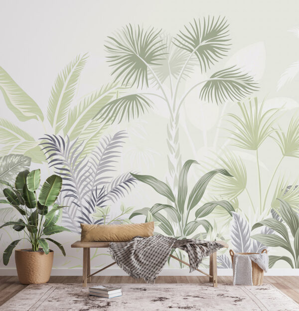 Un grupo de plantas con hojas Un grupo de plantas con hojas