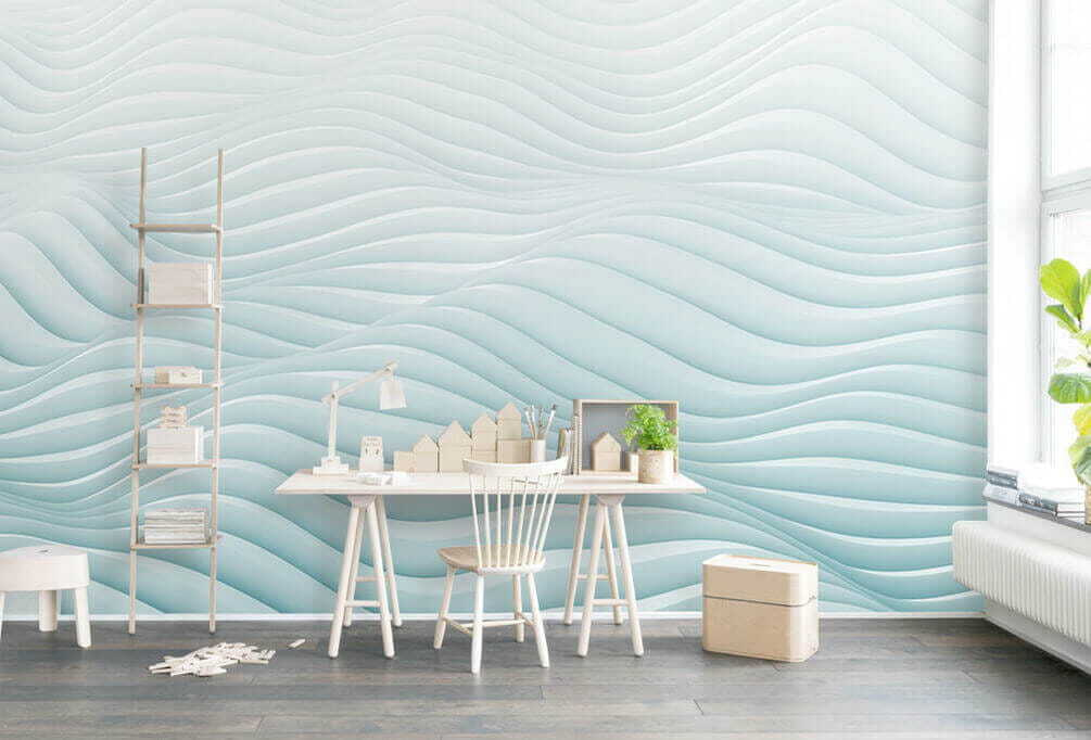 Motivo ondulado blanco y azul u06882piw1m - Motivo ondulado blanco y azul - tegory