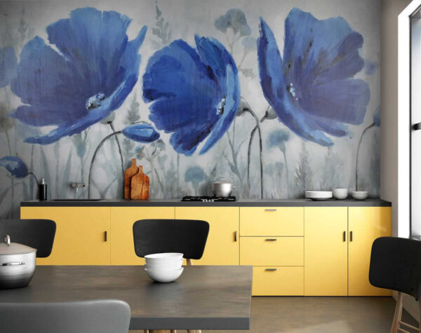 Pintura de flores azules Pintura de flores azules