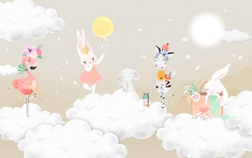 Grupo de animales en las nubes