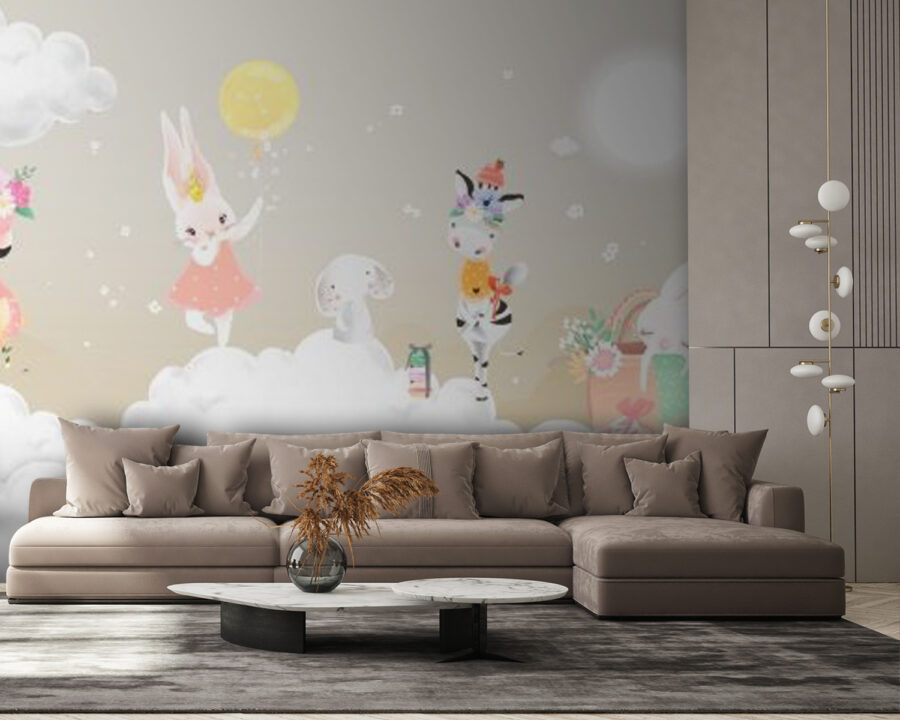 Grupo de animales en las nubes