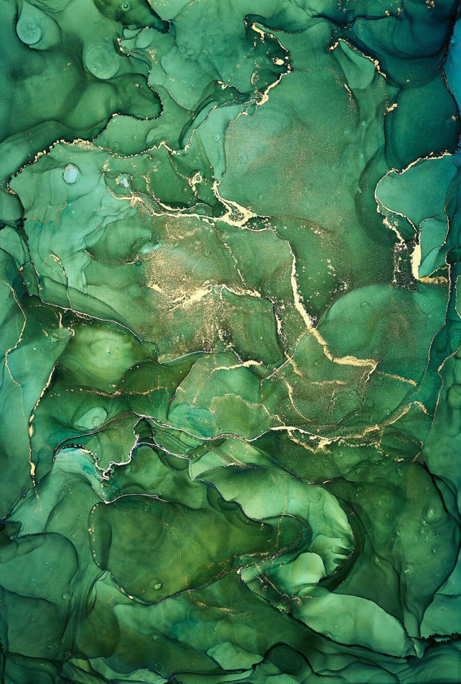 Fotomurales Capas abstractas de profundos tonos verdes - Imagen 2