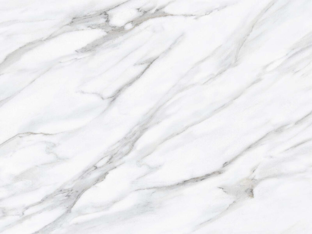 White marble surface with black veins