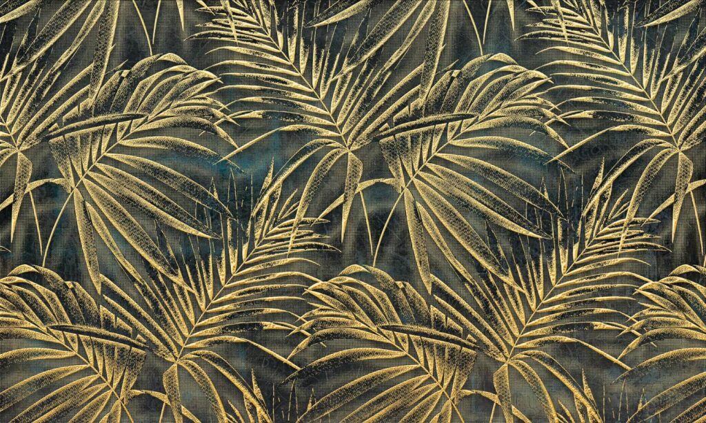 Exuberantes hojas tropicales en elegante diseño Exuberantes hojas tropicales en elegante diseño