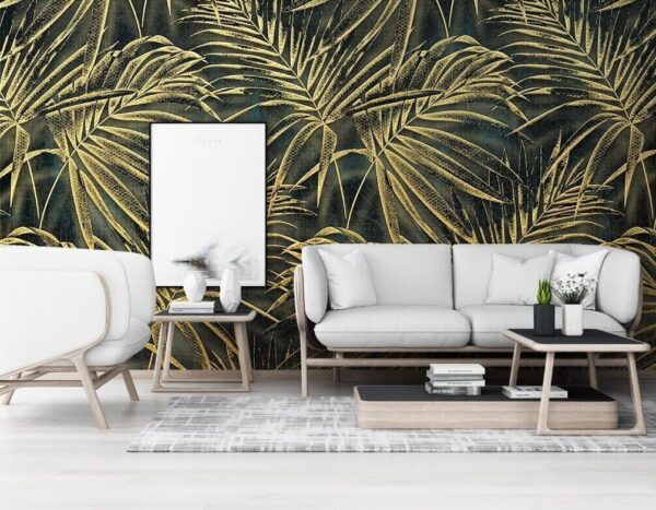Exuberantes hojas tropicales en elegante diseño Exuberantes hojas tropicales en elegante diseño