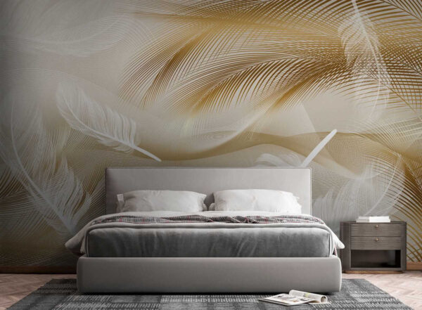 Elegantes plumas en suaves ondas. Elegantes plumas en suaves ondas.