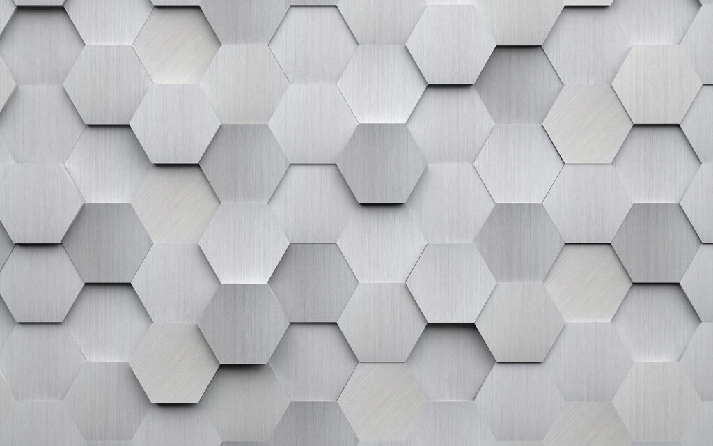 Hexágonos blancos en una pared Hexágonos blancos en una pared