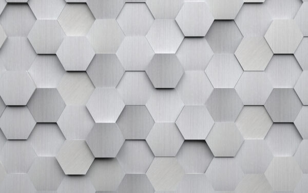 Hexágonos blancos en una pared Hexágonos blancos en una pared
