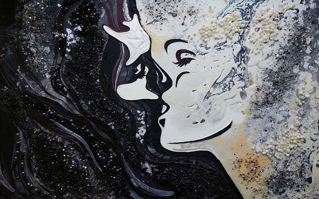 Pintura del rostro de una mujer Pintura del rostro de una mujer