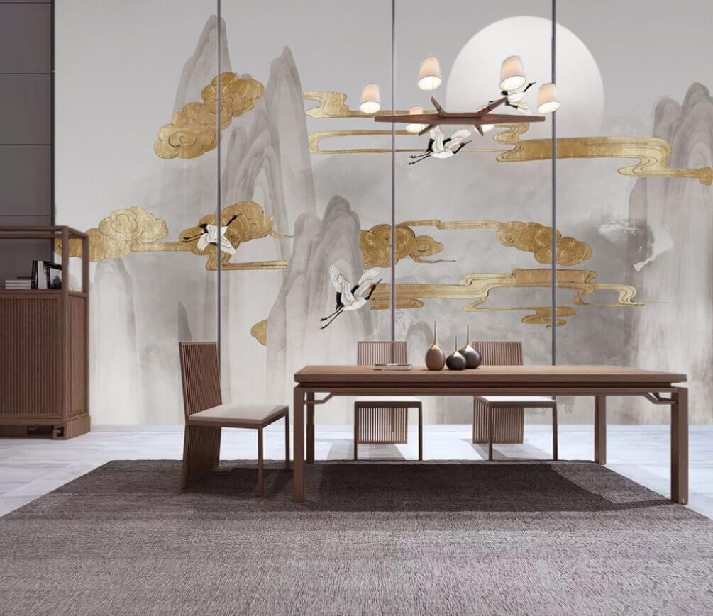 u16241piq1m - Pintura de pájaros volando en el cielo - tegory