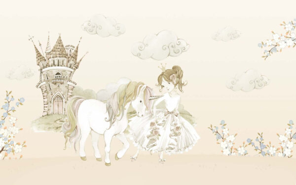 Niña y un unicornio Niña y un unicornio