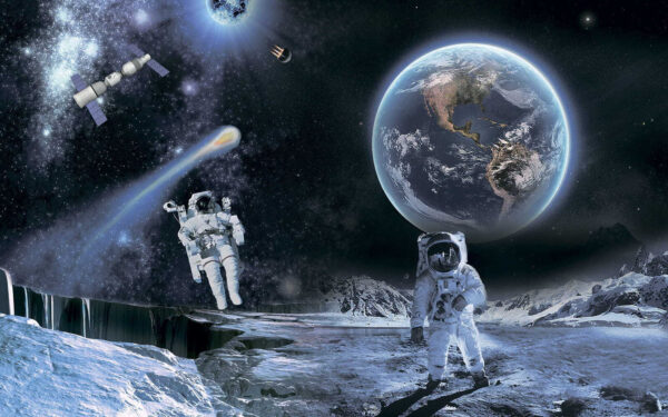 Astronautas en la luna Astronautas en la luna