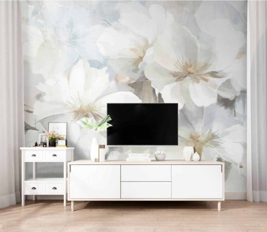 Delicate white blooms in soft hues