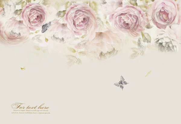 Rosas rosas y mariposas Rosas rosas y mariposas