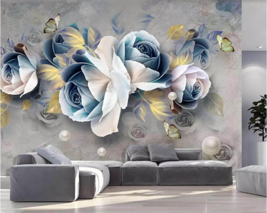 Delicadas flores de colores suaves