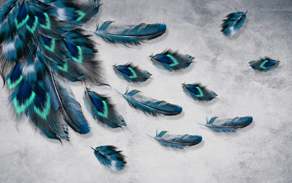 Grupo de plumas azules Grupo de plumas azules