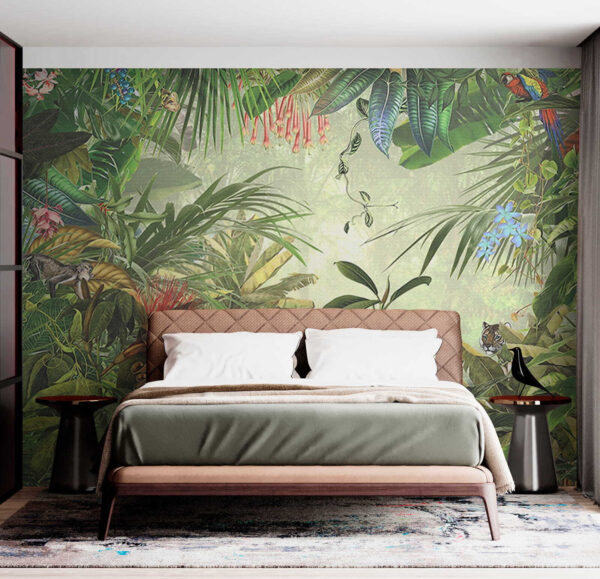 Pintura de un bosque tropical Pintura de un bosque tropical