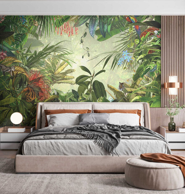 Pintura de un bosque tropical Pintura de un bosque tropical