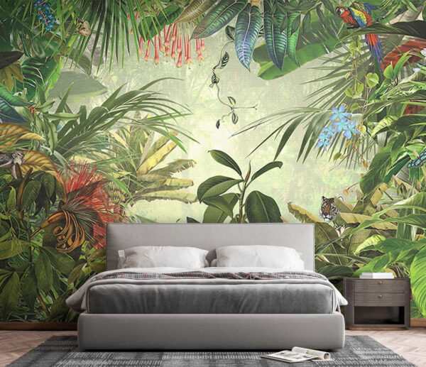 Pintura de un bosque tropical Pintura de un bosque tropical