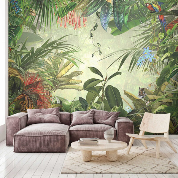 Pintura de un bosque tropical Pintura de un bosque tropical