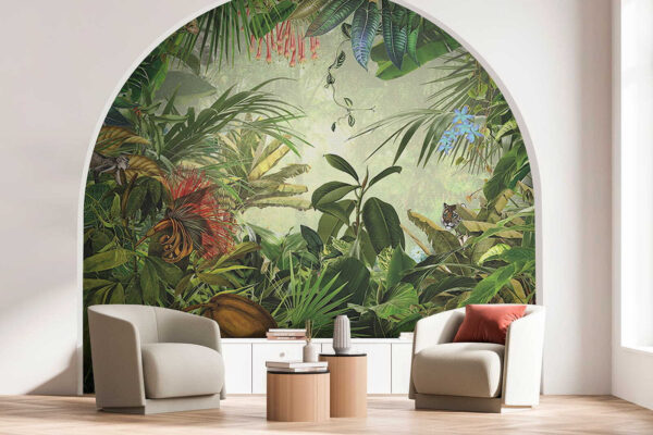 Pintura de un bosque tropical Pintura de un bosque tropical