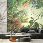 Fotomurales Pintura de un bosque tropical