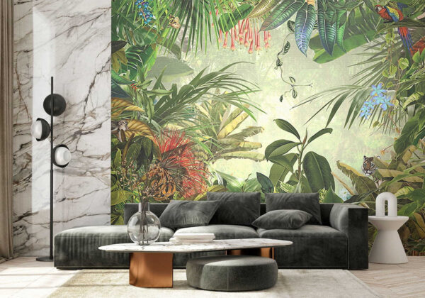 Pintura de un bosque tropical Pintura de un bosque tropical