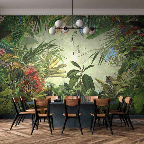 Pintura de un bosque tropical Pintura de un bosque tropical
