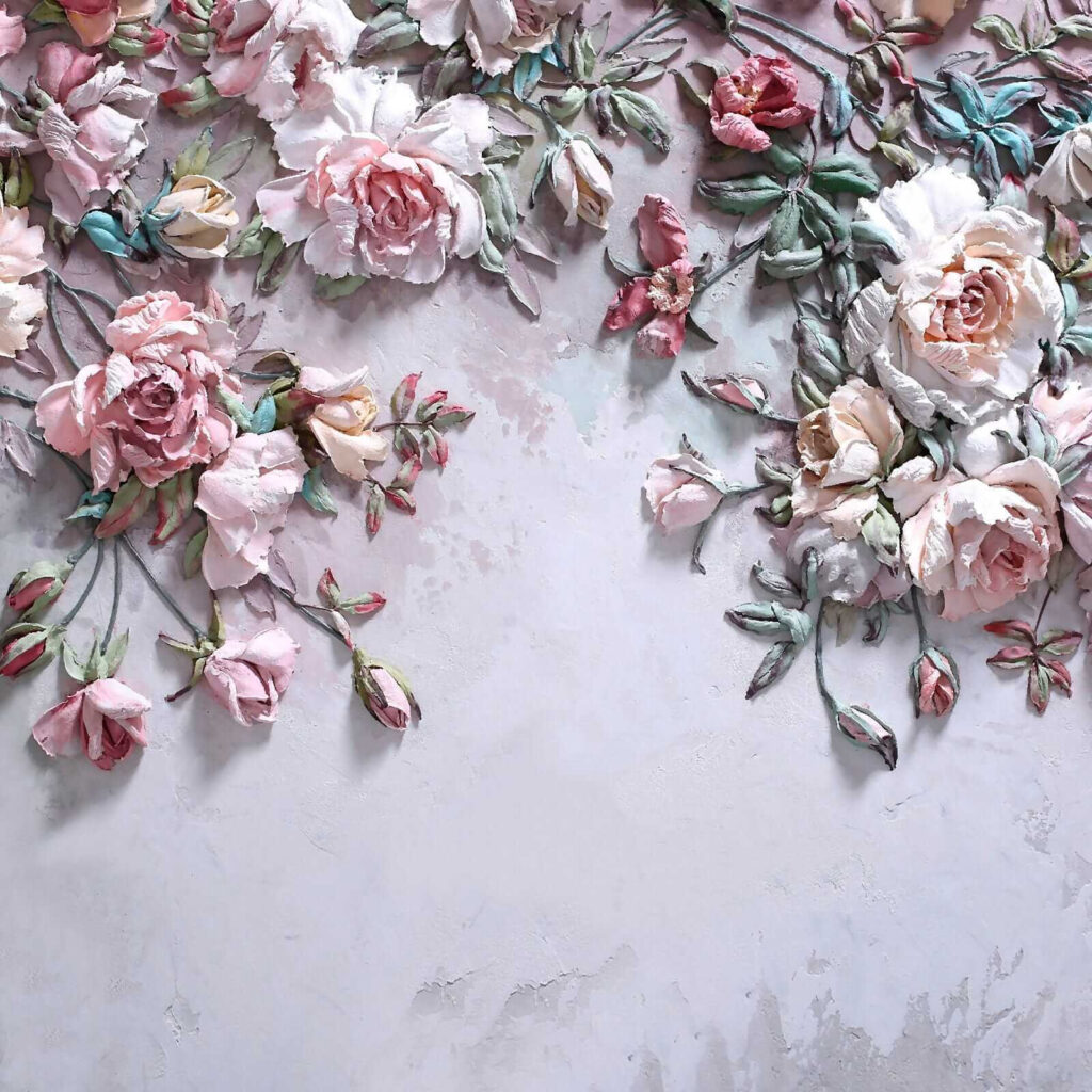 Delicadas flores sobre un lienzo suave Delicadas flores sobre un lienzo suave