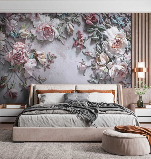 Delicadas flores sobre un lienzo suave Delicadas flores sobre un lienzo suave