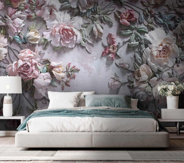 Delicadas flores sobre un lienzo suave Delicadas flores sobre un lienzo suave