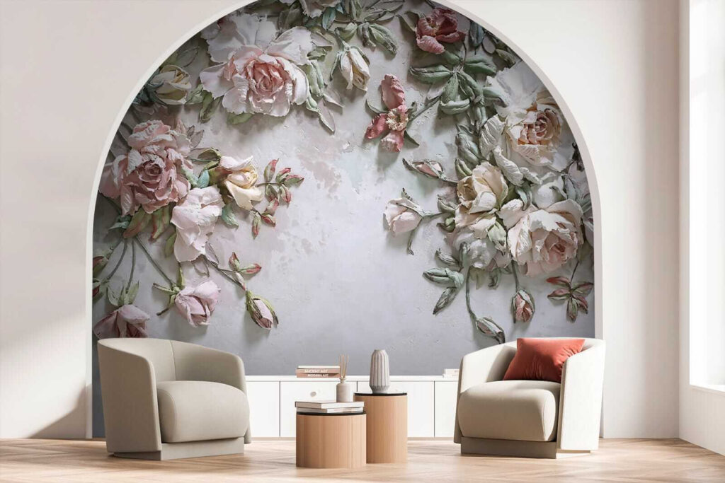 Delicate blooms on a soft canvas