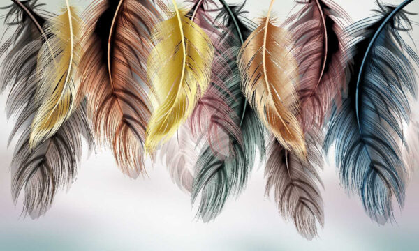 Grupo de plumas de colores Grupo de plumas de colores