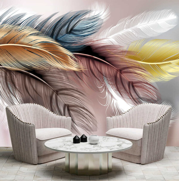 Grupo de plumas de colores Grupo de plumas de colores