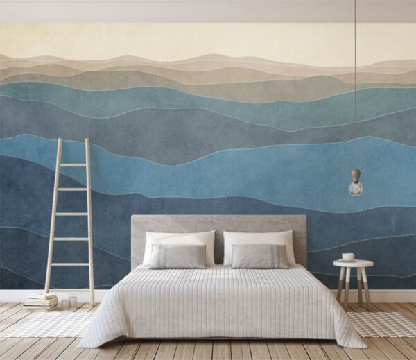 Fotomurales Fotomurales Paisaje de colinas con líneas (SKU: u41516)