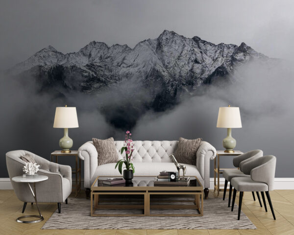 Fotomurales Montaña con nieve en la cima