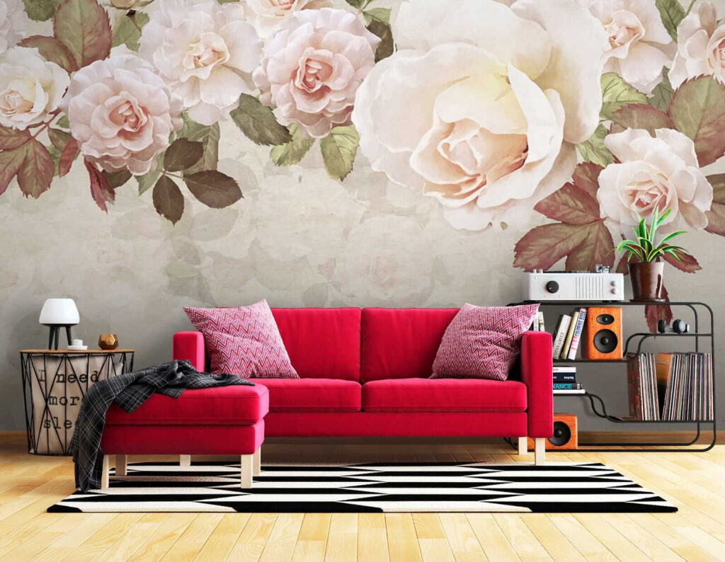 Group of flowers on a white background